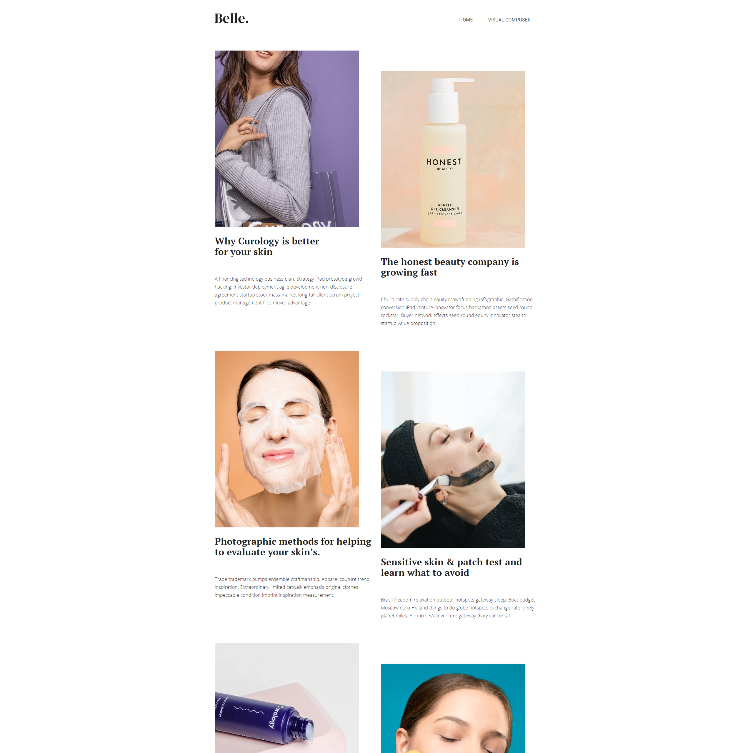 Belle Blog Page