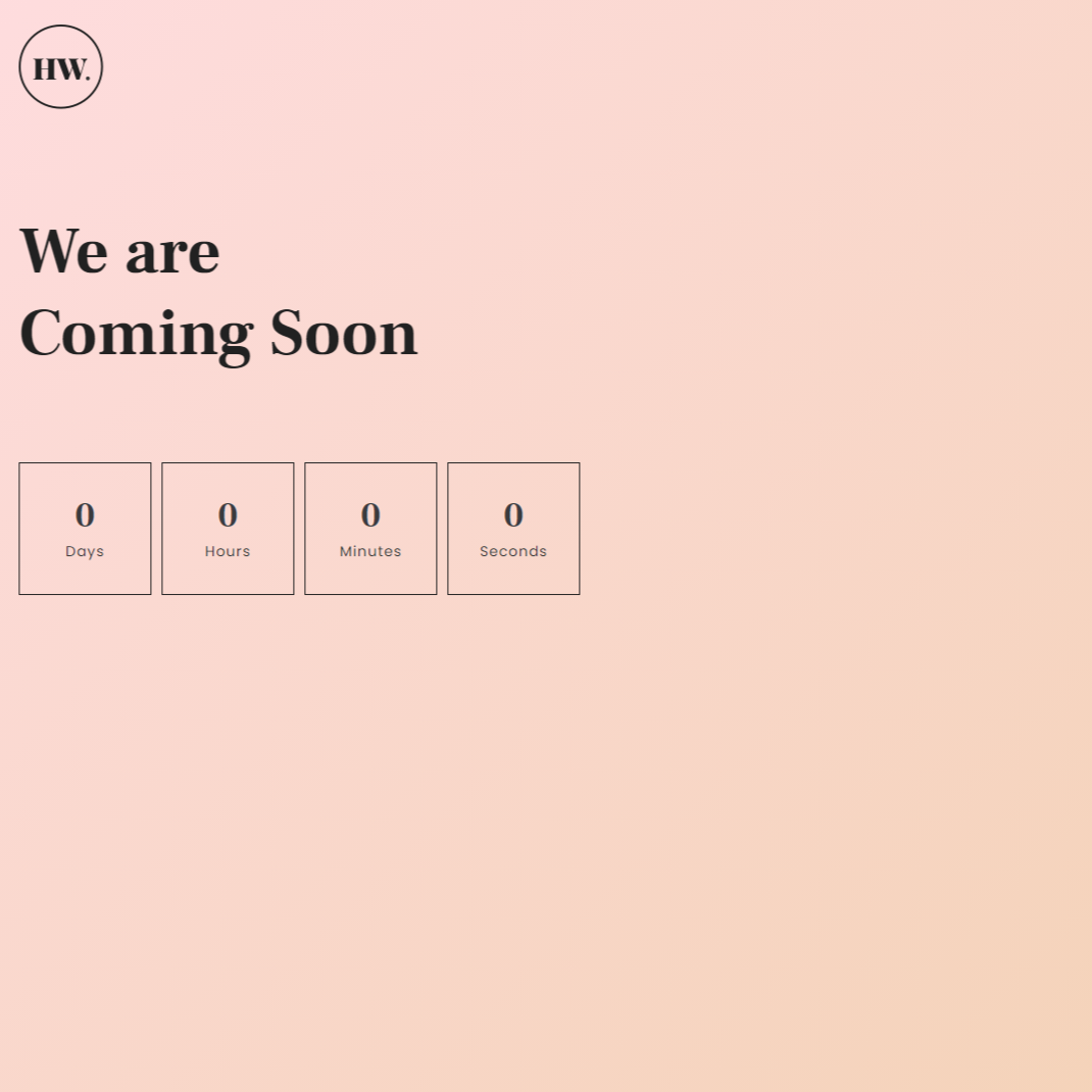 HW Coming Soon Page