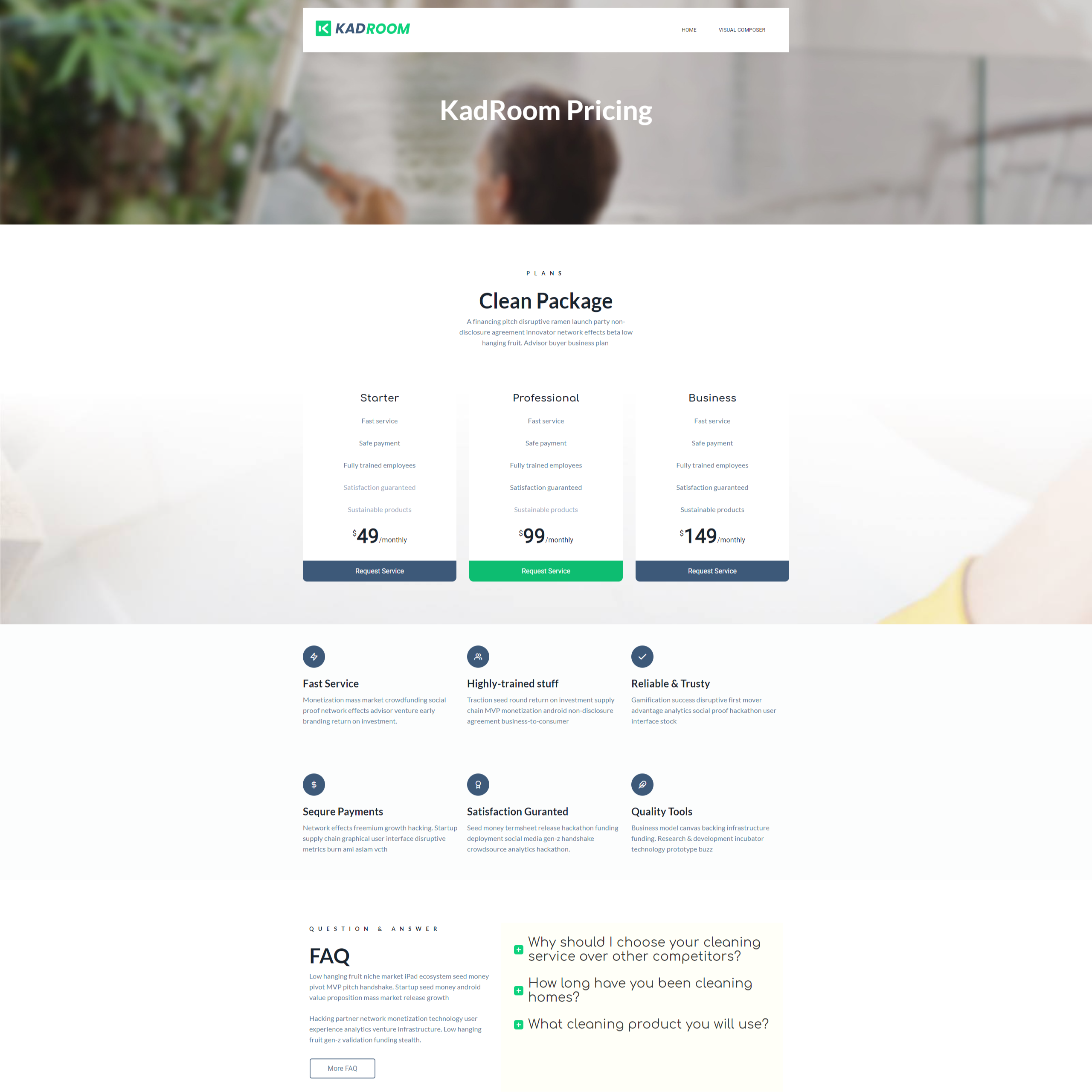 KadRoom Pricing Page