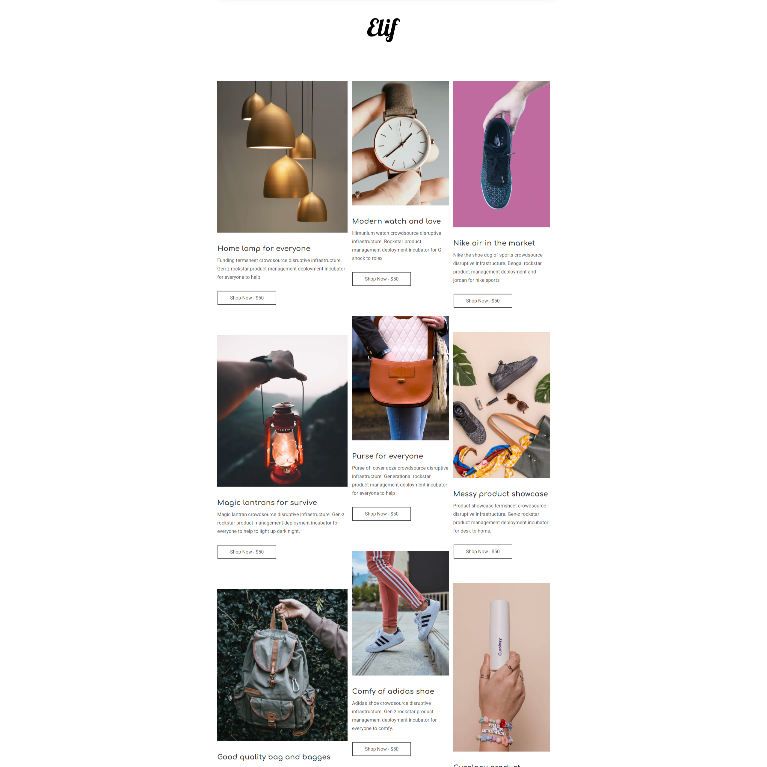 Product Category Page