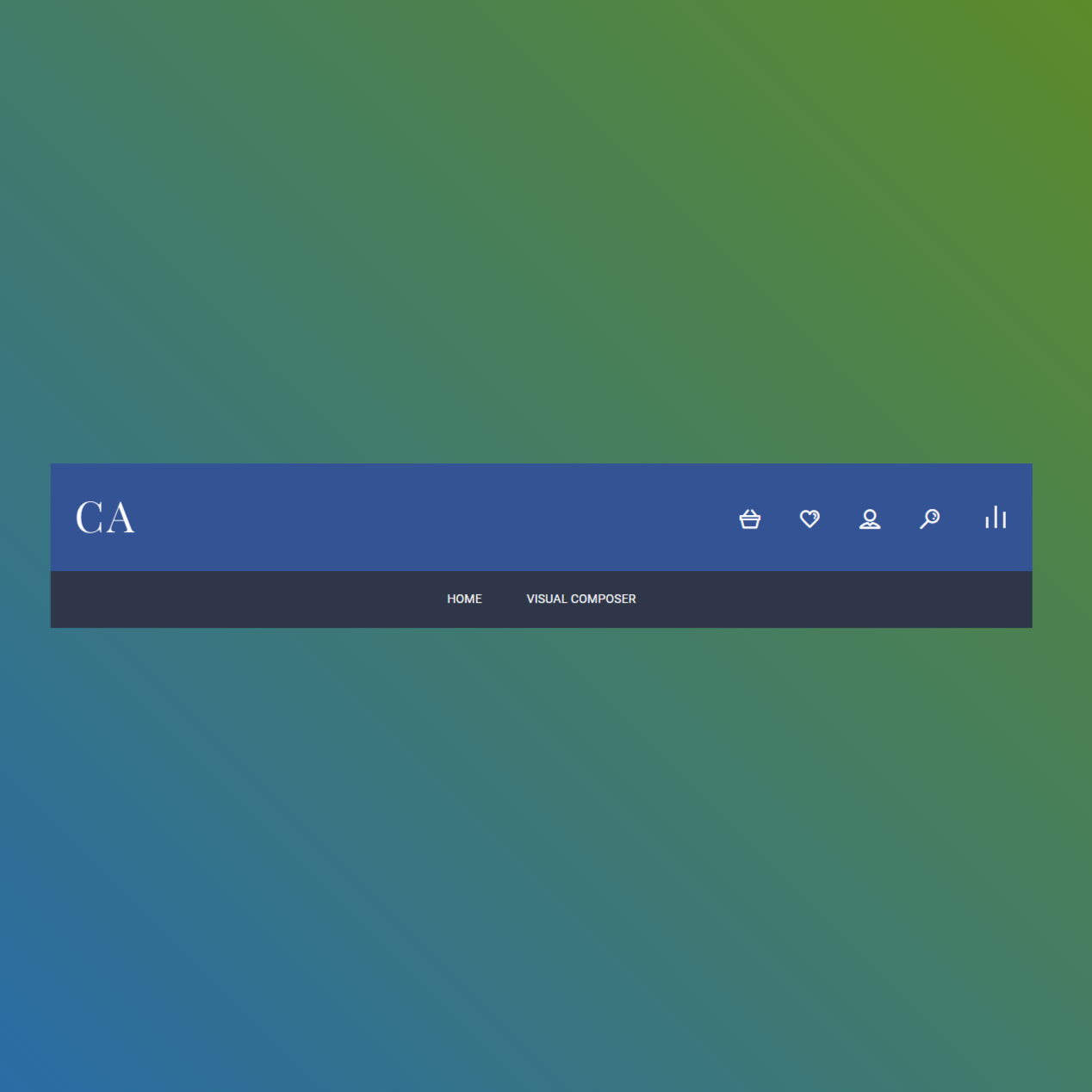 Online Store Menu Header